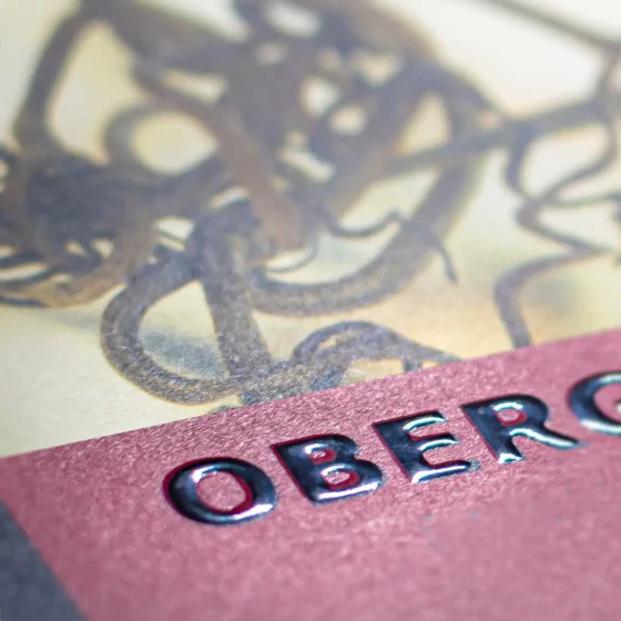 Etiquetas para botellas de vino - Etiqueta adhesiva impresión Offset 5 colores + Braille -- Soporte Gesso WS