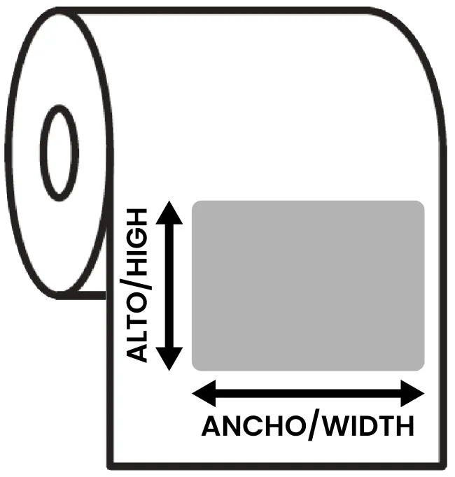 presupuesto medidas etiquetas adhesivas